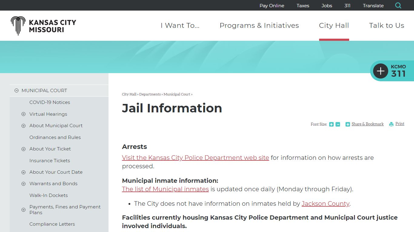 Jail Information | KCMO.gov - City of Kansas City, MO